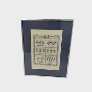 Vintage Shepherd’s Bush Herb Garden Cross Stitch – Framed Sampler 10x8.25